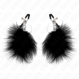 KINK - FEATHER NIPPLE CLAMP BLACK 7 CM